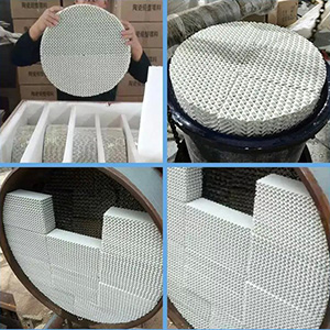 250y corrugated ceramic structured packing for acetonitrile recovery